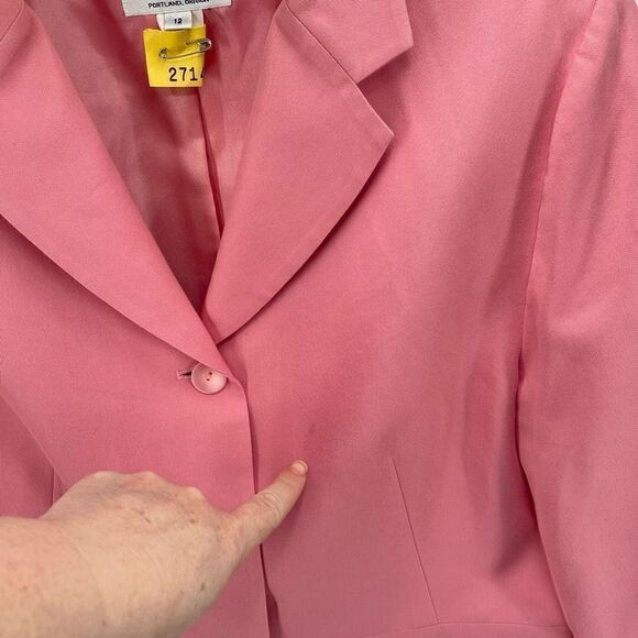 Pendleton Women's Three Button Blazer Coat Jacket Office Work Pink Size 12 - Picture 2 of 10